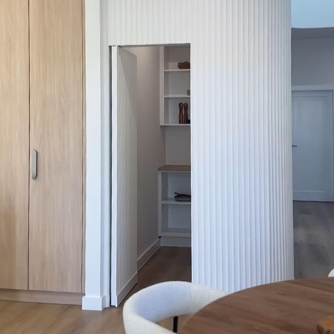 Decorative wall panels installed on interior walls to create textured architectural feature walls