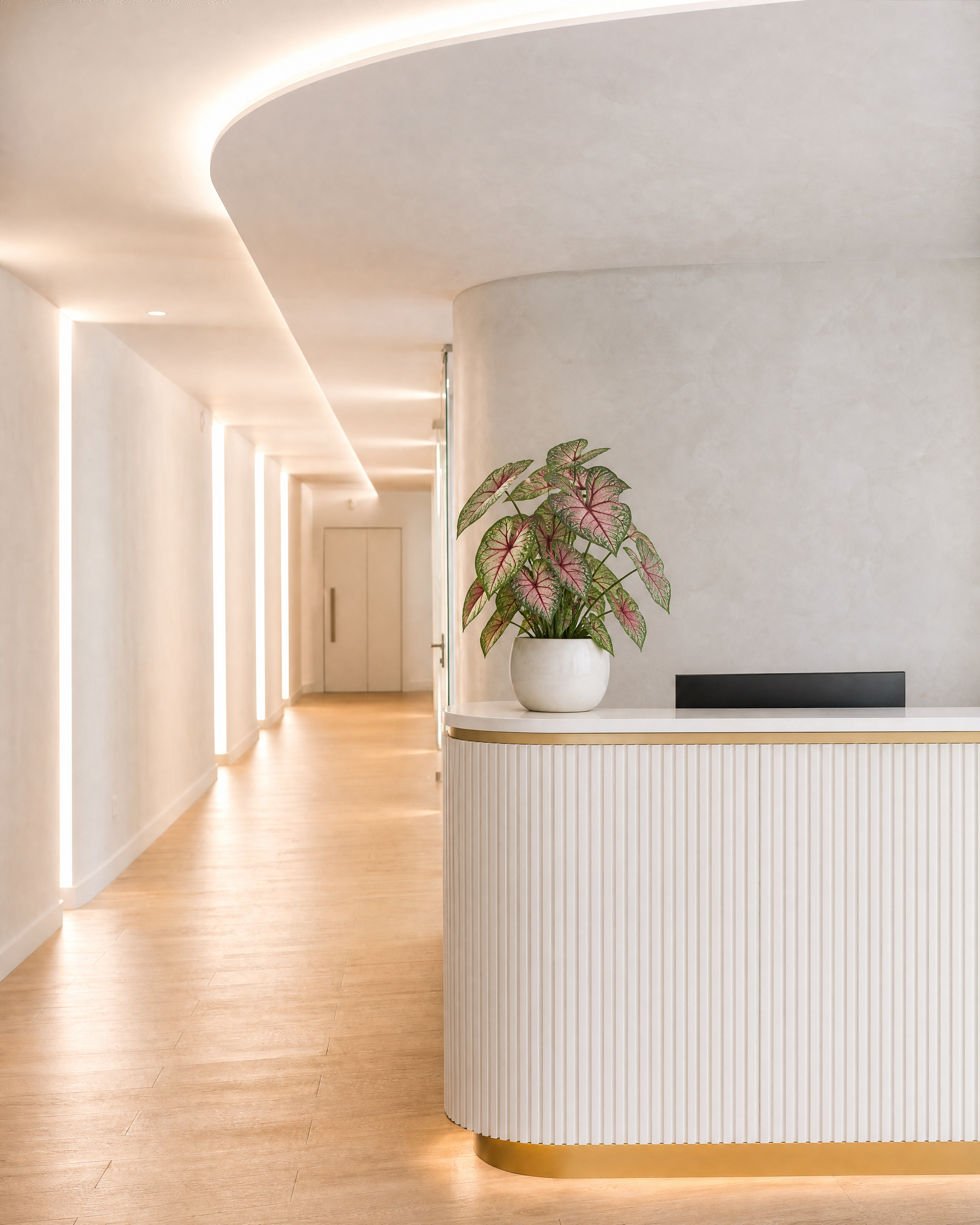 Reception Desk Design: Why Curves Create Better First Impressions